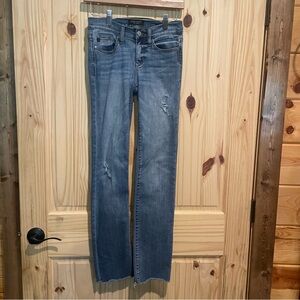 Judy Blue Women's Straight Leg Jeans - Distressed Blue